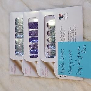 Color Street Nail Strip Bundle Drop & give me zen Turning Violet Pacific Waters